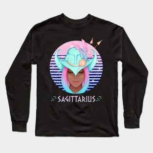 Retro Sagitterius Zodiac Long Sleeve T-Shirt